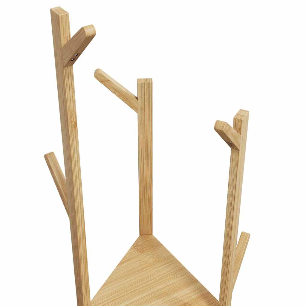 Klädhängare Med Krokar Och Hyllor 39X33X166 Cm Bambu