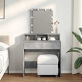 Sminkbord Med Led 80X41X144,5 Cm