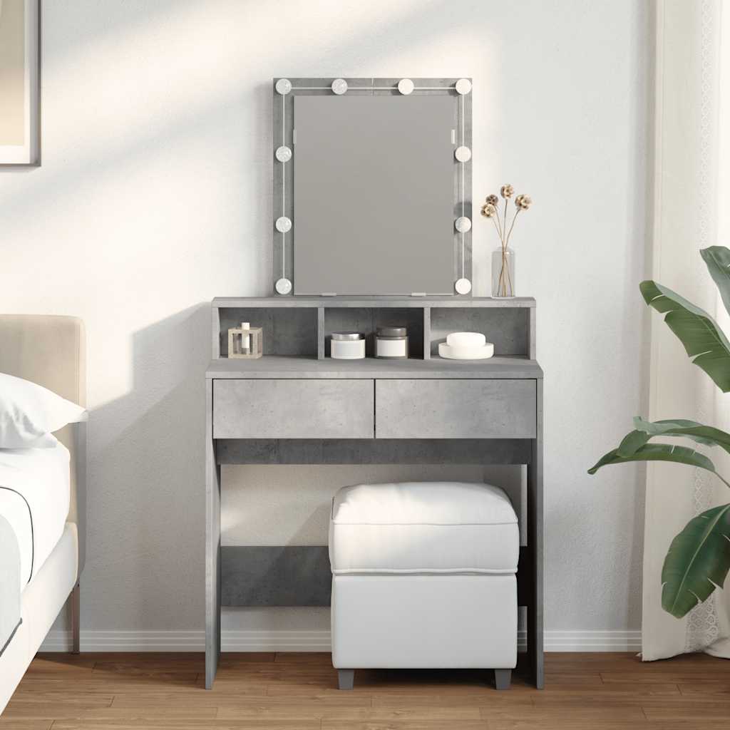 Sminkbord Med Led 80X41X144,5 Cm