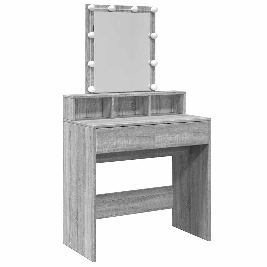 Sminkbord Med Led 80X41X144,5 Cm