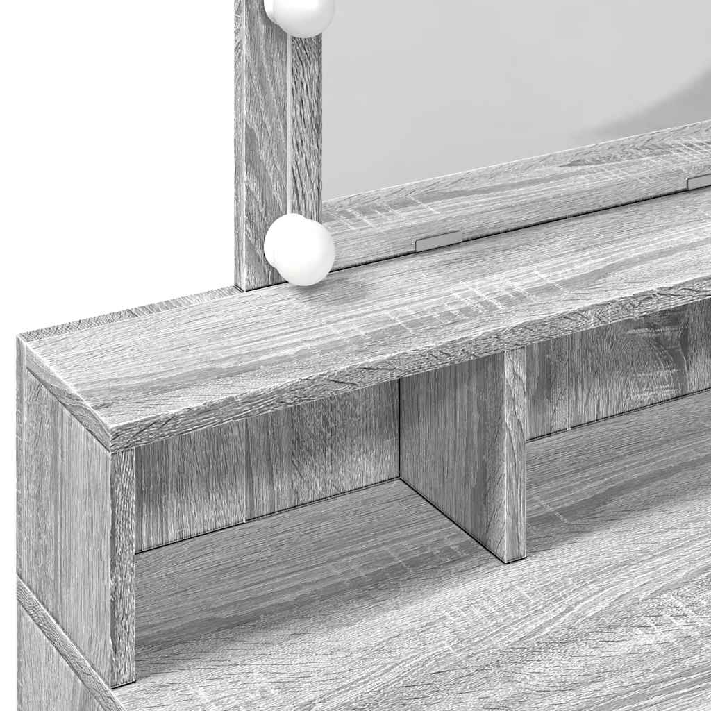 Sminkbord Med Led 80X41X144,5 Cm