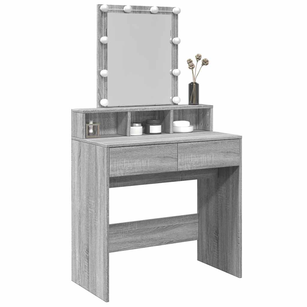 Sminkbord Med Led 80X41X144,5 Cm