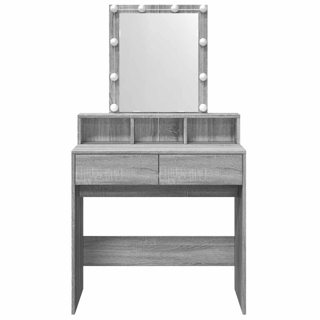 Sminkbord Med Led 80X41X144,5 Cm