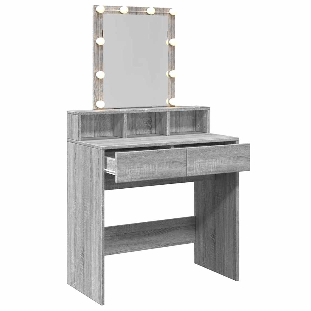 Sminkbord Med Led 80X41X144,5 Cm