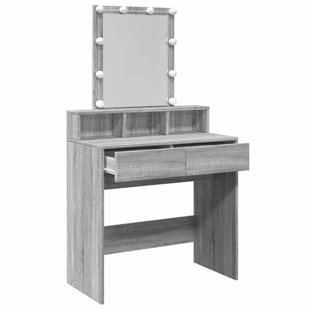 Sminkbord Med Led 80X41X144,5 Cm