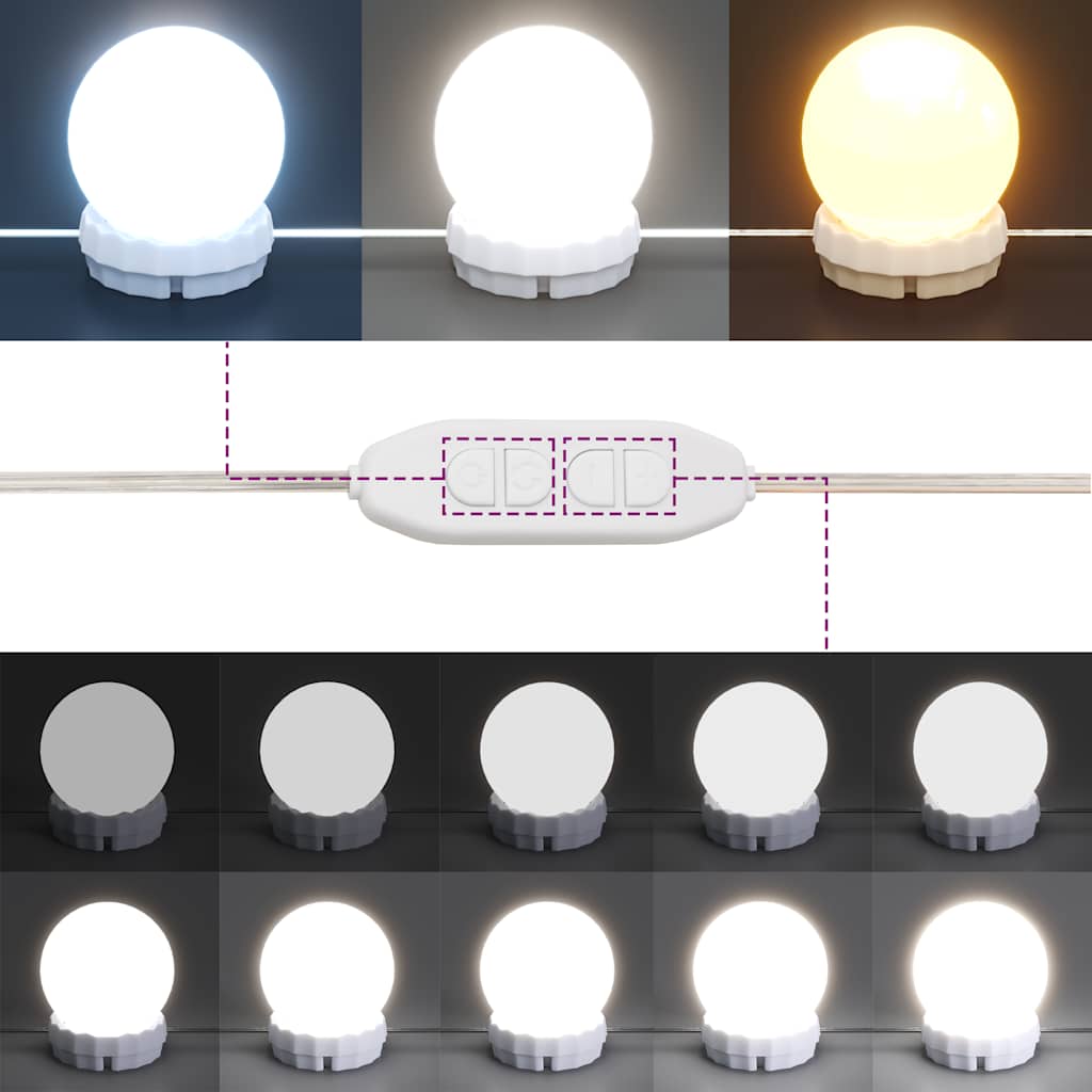 Sminkbord Med Led 80X41X144,5 Cm