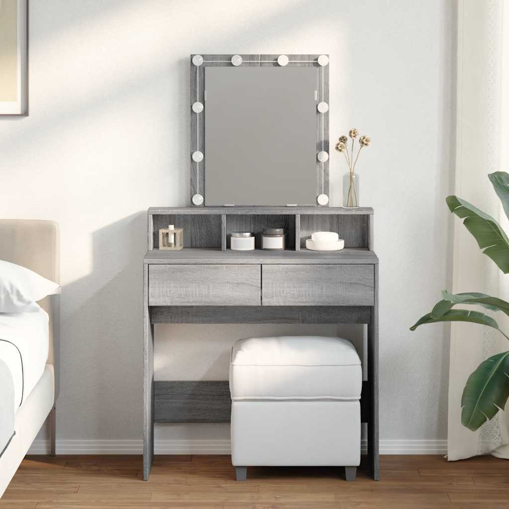 Sminkbord Med Led 80X41X144,5 Cm