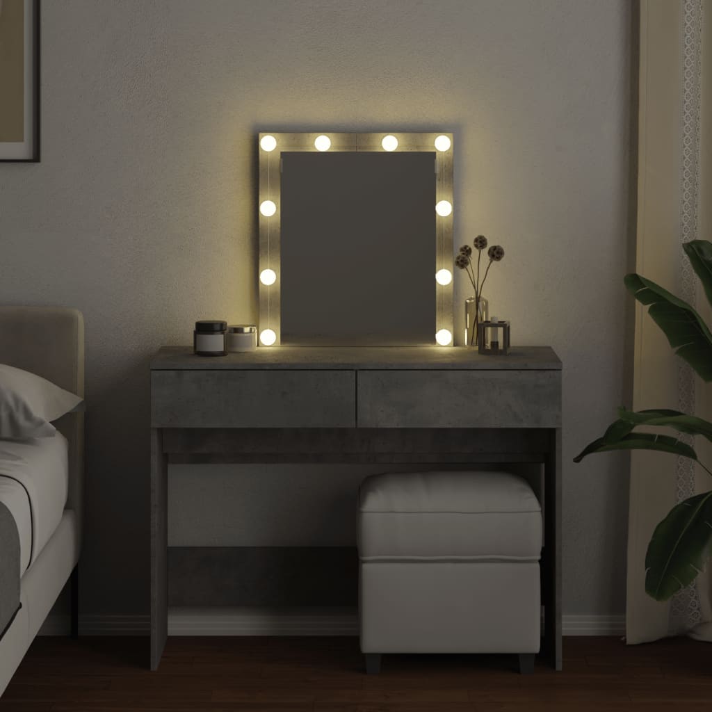Sminkbord Med Led 100X40X130 Cm