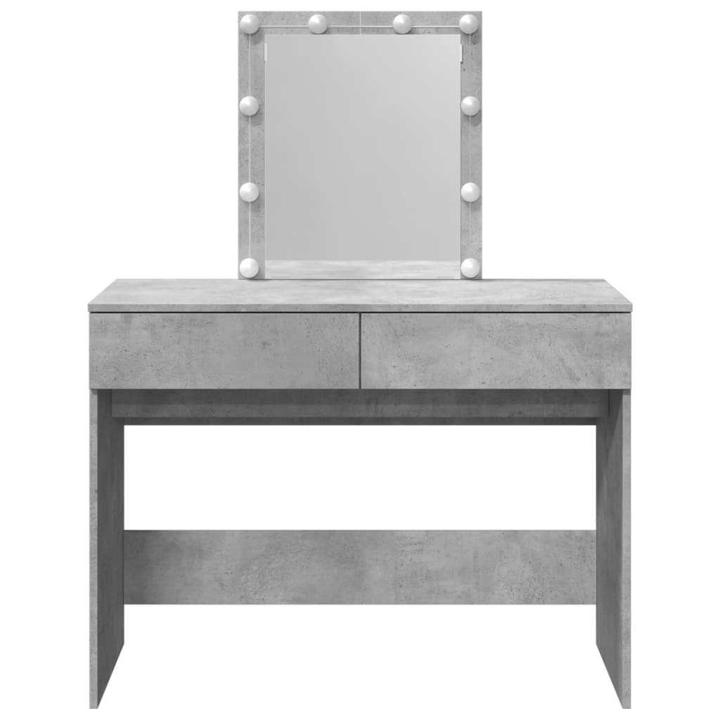 Sminkbord Med Led 100X40X130 Cm