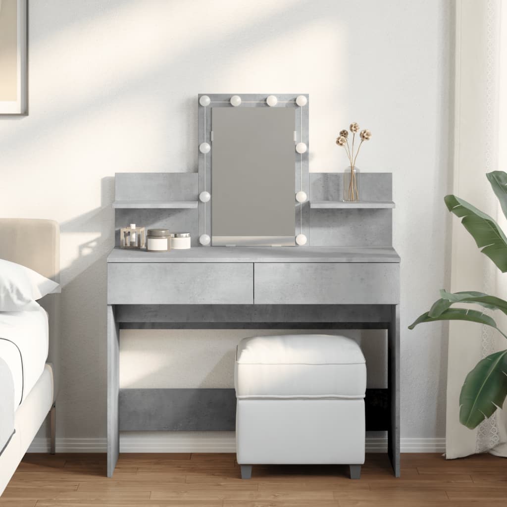 Sminkbord Med Led 100X40X130 Cm