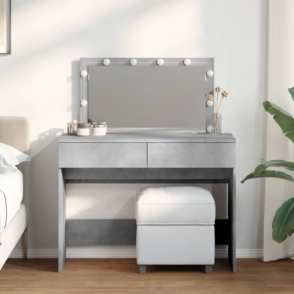 Sminkbord Med Led Sonoma-Ek 100X40X120 Cm