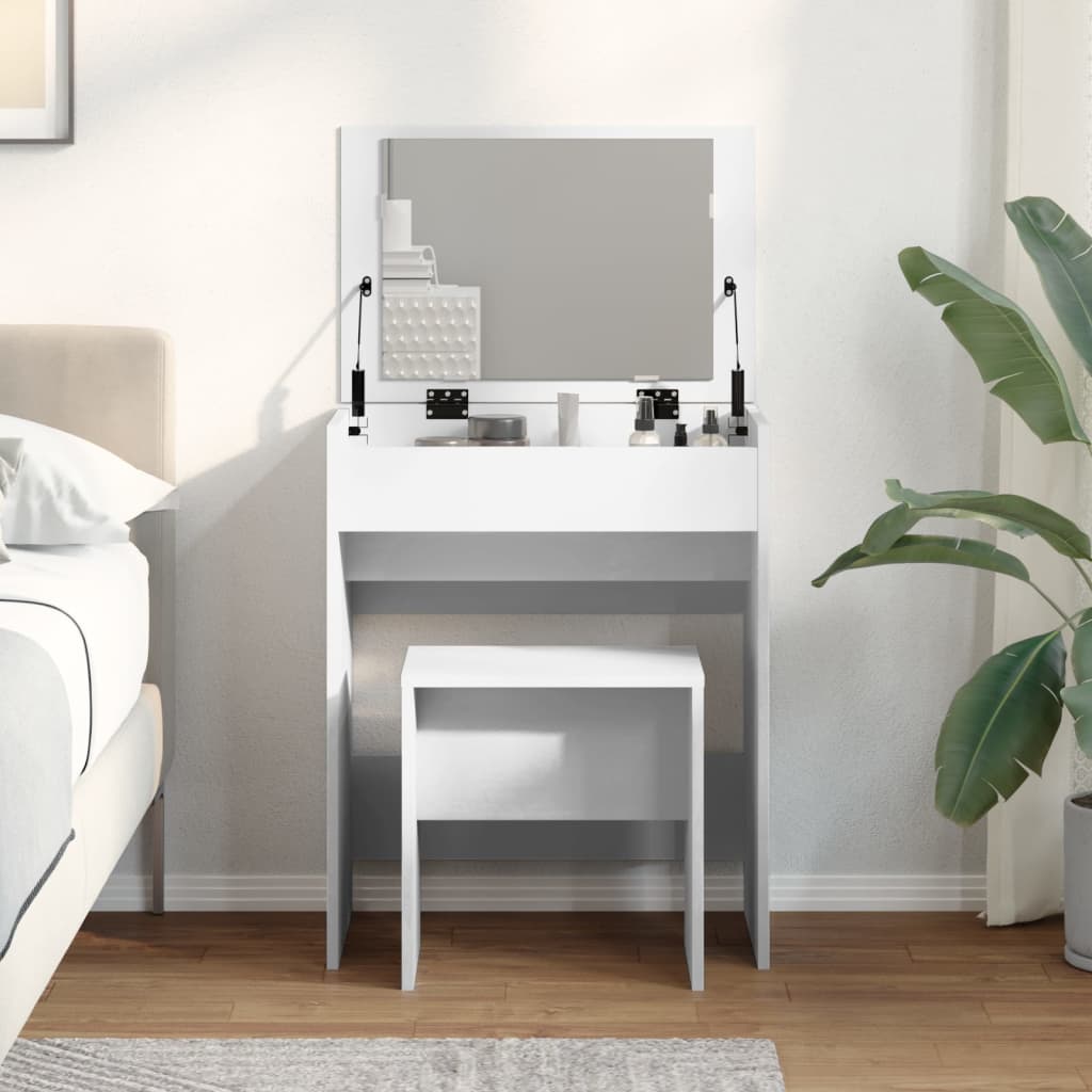 Sminkbord Med Pall 60X40X113,5 Cm
