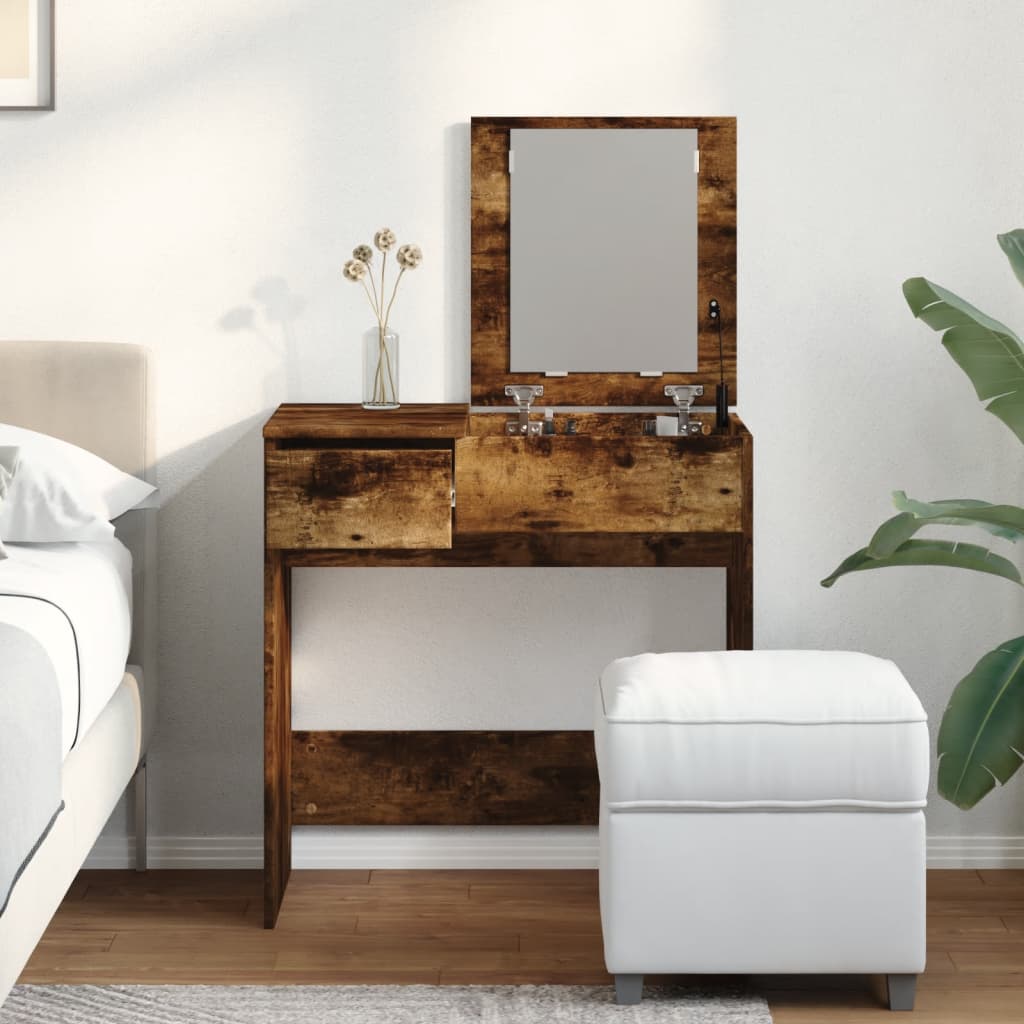Sminkbord Med Spegel 73X46,5X120 Cm