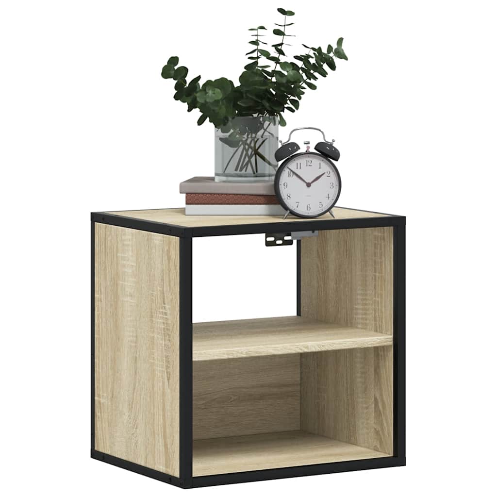 Väggmonterade Sängbord 2 St Sonoma-Ek 40X31X39,5 Cm