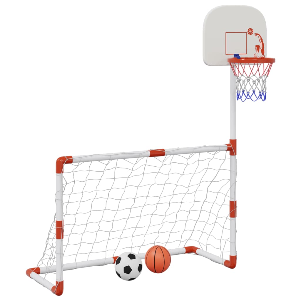 Fotbolls- Och Basketset För Barn Med Bollar 98X50X70 Cm