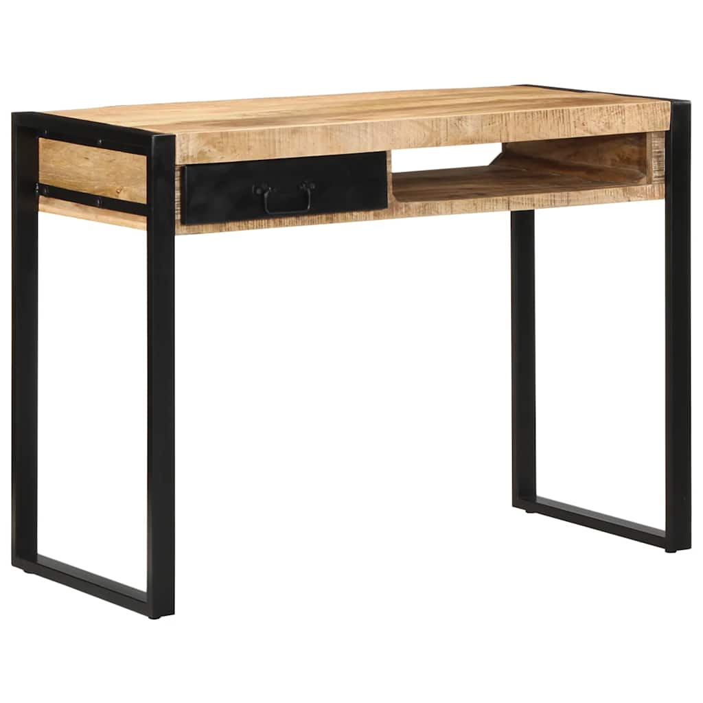 Skrivbord 100X50X75 Cm Massivt Grovt Trä Mango