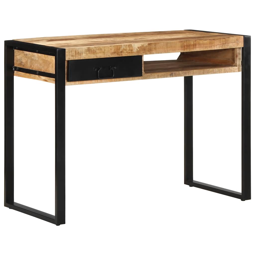 Skrivbord 100X50X75 Cm Massivt Grovt Trä Mango