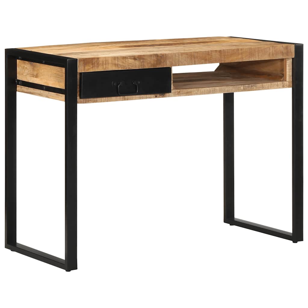 Skrivbord 100X50X75 Cm Massivt Grovt Trä Mango