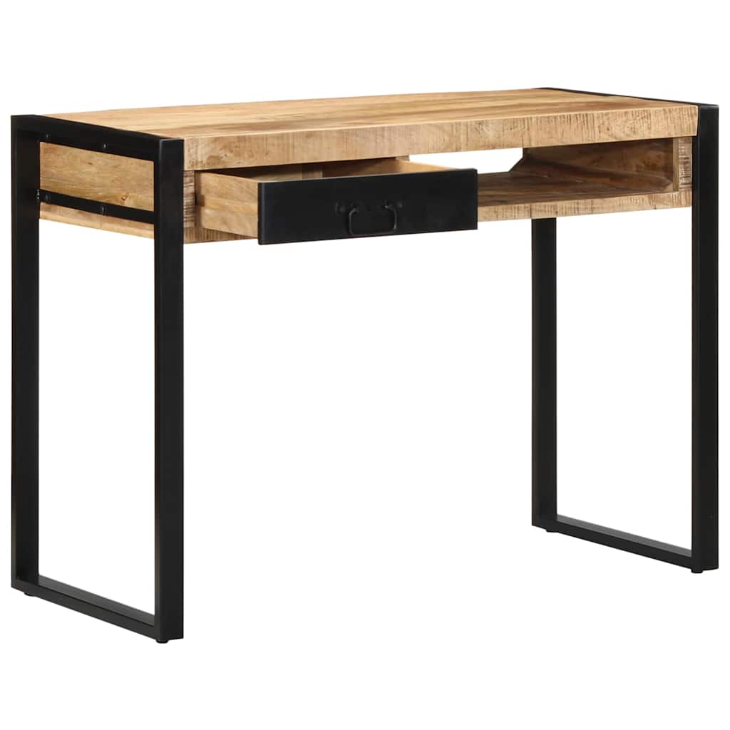 Skrivbord 100X50X75 Cm Massivt Grovt Trä Mango