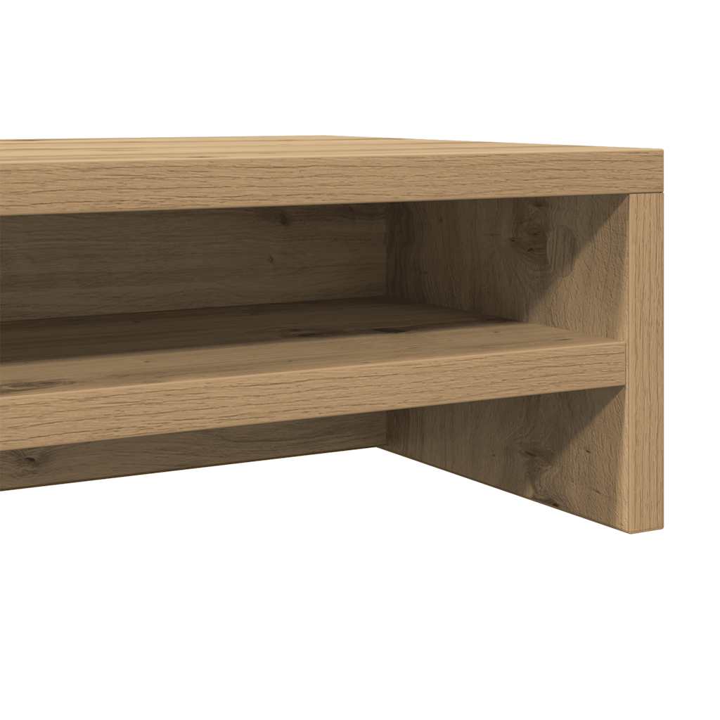 Monitorstativ Hantverksmässig Ek 100X24X13 Cm Konstruerat Trä