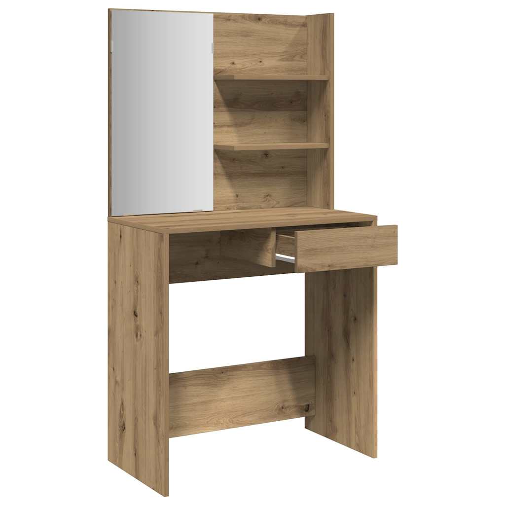 Sminkbord Med Spegel 74,5X40X141 Cm