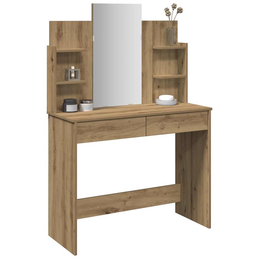 Sminkbord Med Spegel 96X39X142 Cm