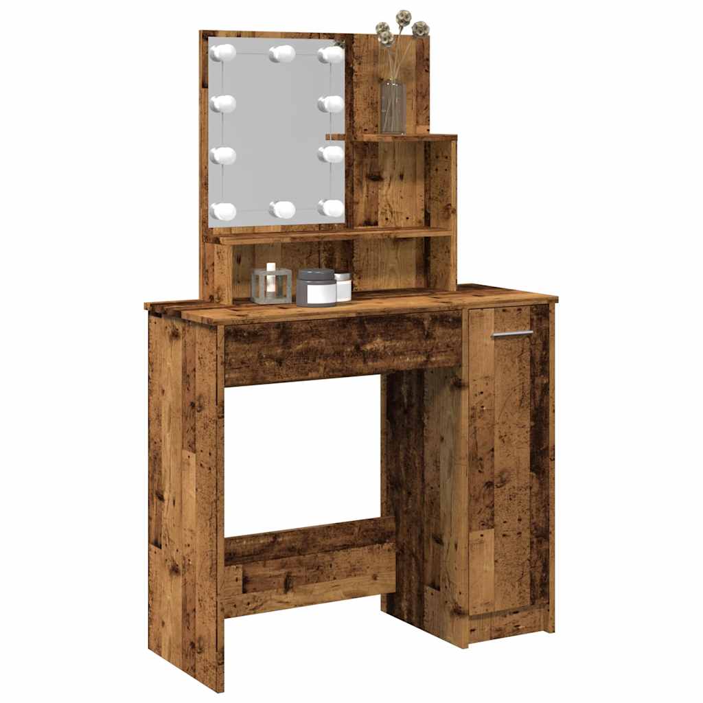Sminkbord Med Led 86,5X35X136 Cm
