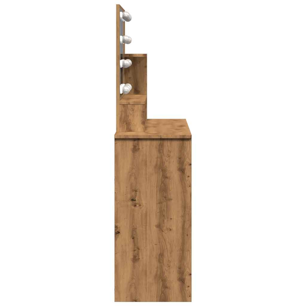 Sminkbord Med Led 86,5X35X136 Cm