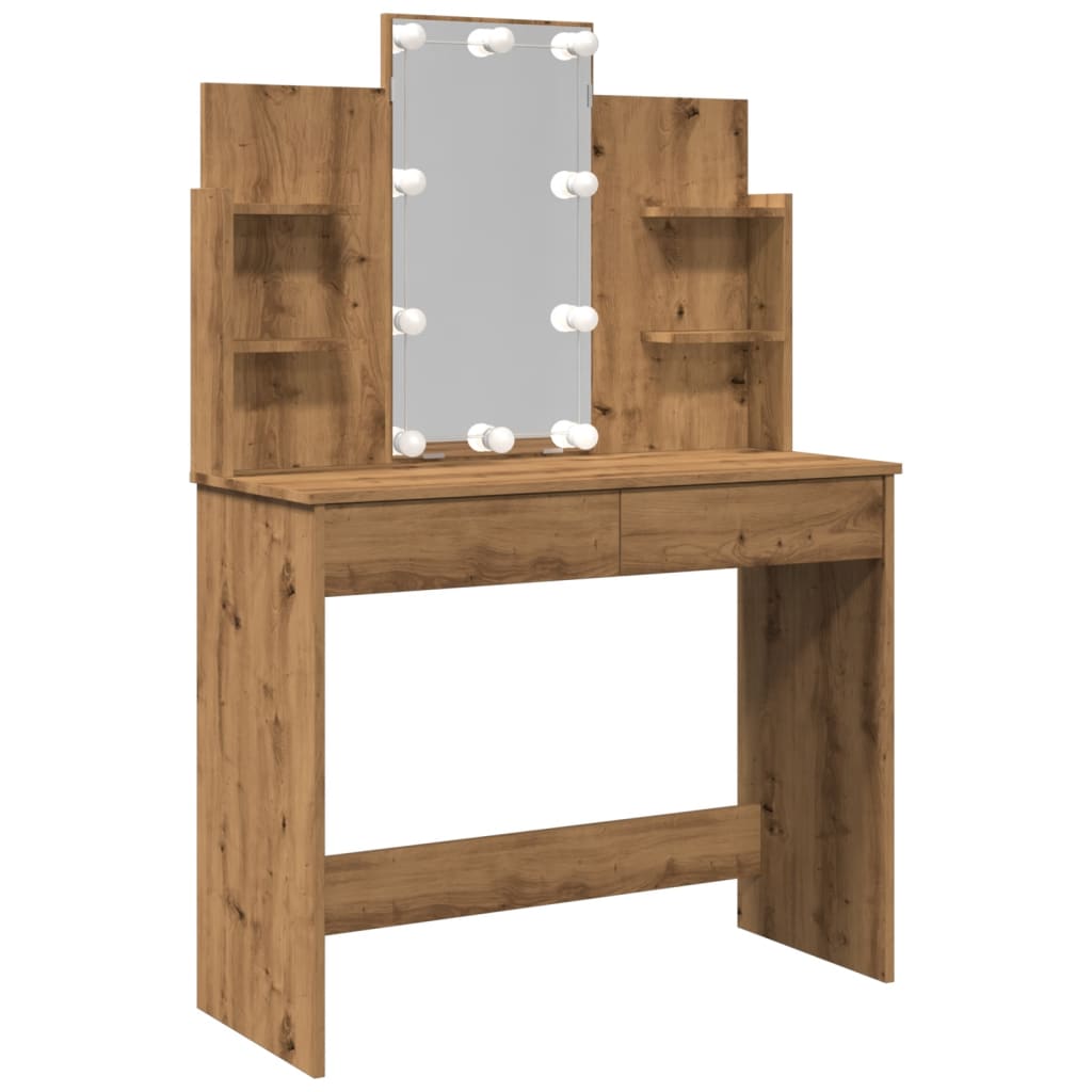 Sminkbord Med Led 96X40X142 Cm