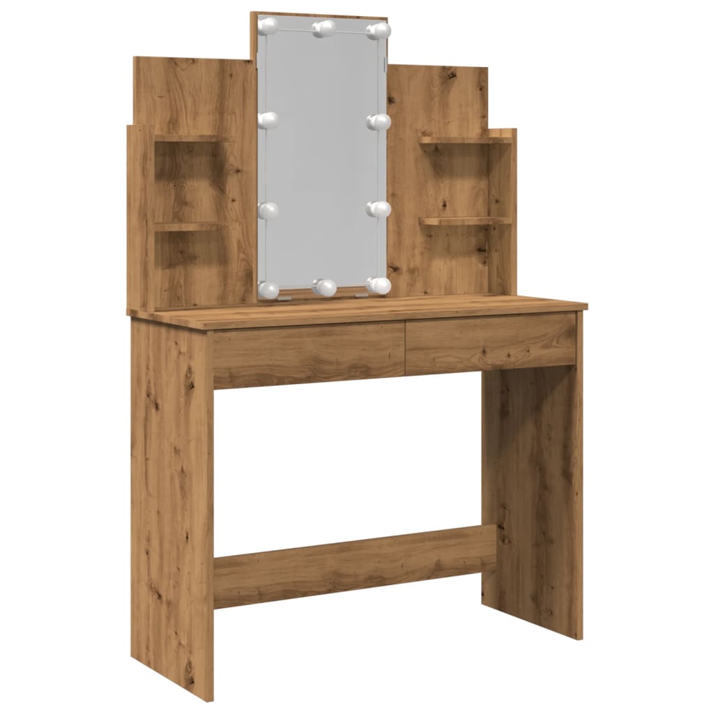 Sminkbord Med Led 96X40X142 Cm