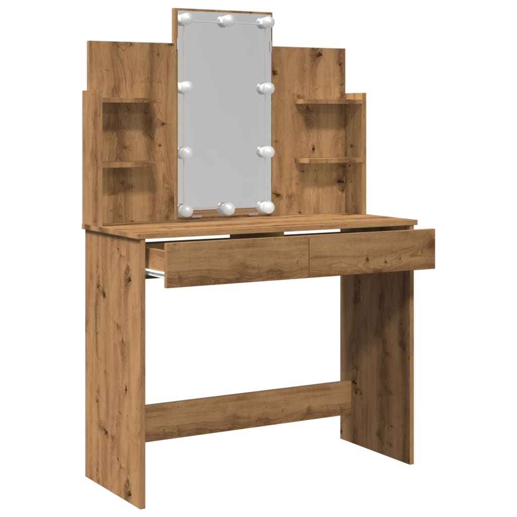 Sminkbord Med Led 96X40X142 Cm