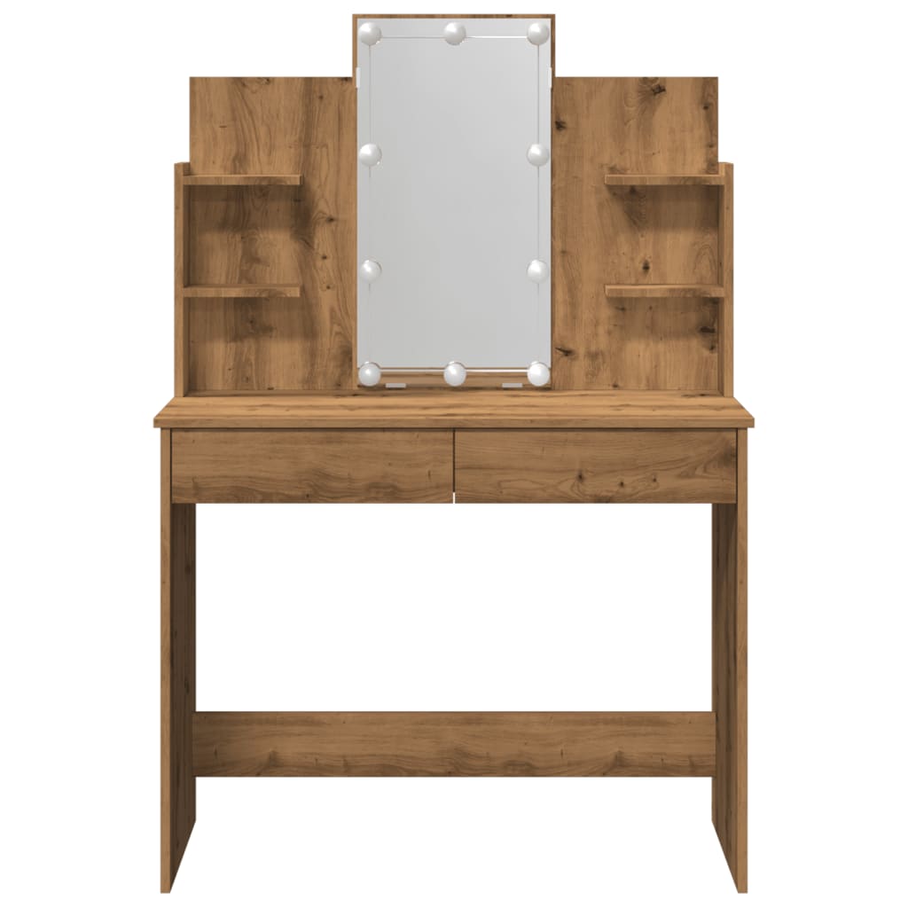 Sminkbord Med Led 96X40X142 Cm