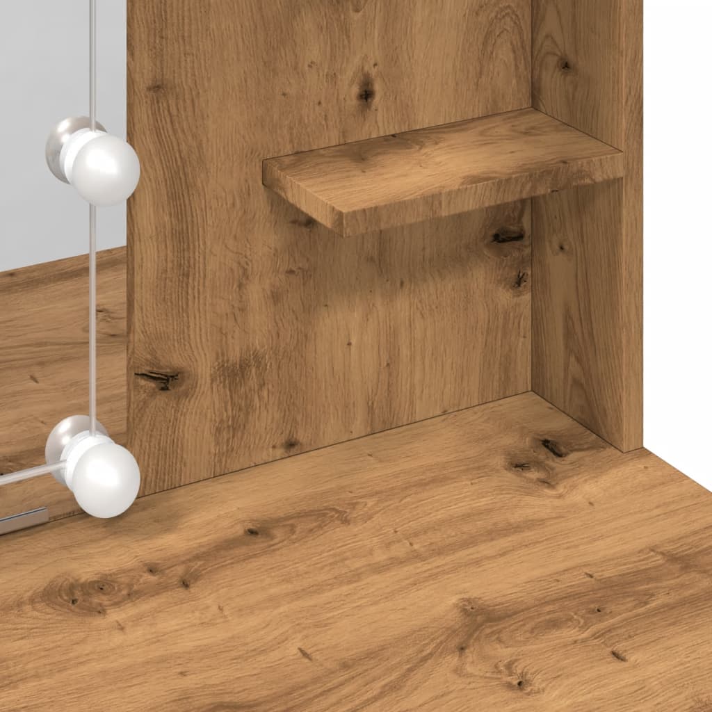 Sminkbord Med Led 96X40X142 Cm
