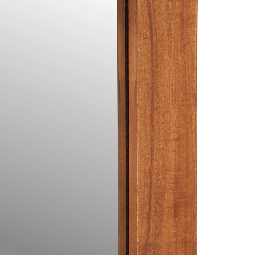 Väggspegel Med Lådor 60X33X90 Cm Massivt Akaciaträ