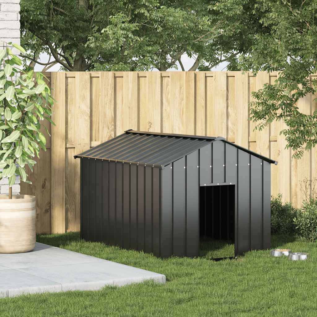 Hundkoja Med Tak Galvaniserat Stål