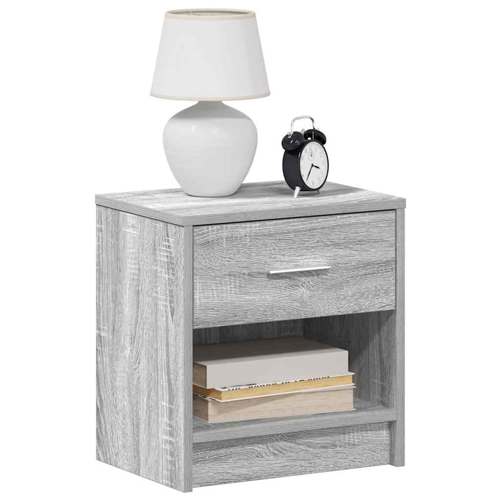 Sängbord 2 St Med Låda 39X28X41 Cm