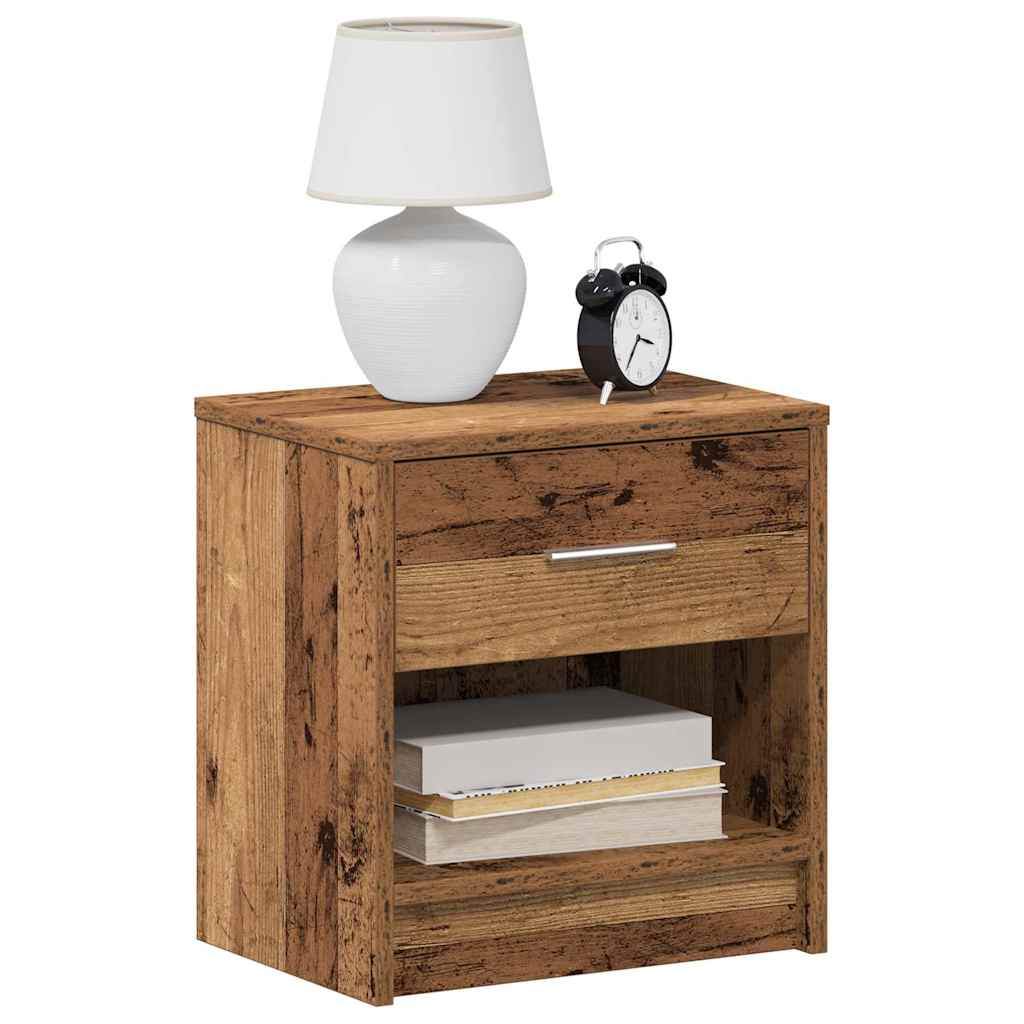 Sängbord 2 St Med Låda 39X28X41 Cm