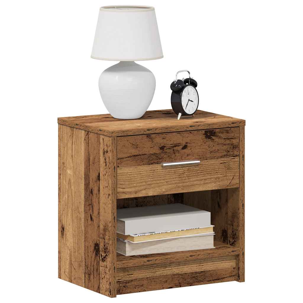 Sängbord 2 St Med Låda 39X28X41 Cm