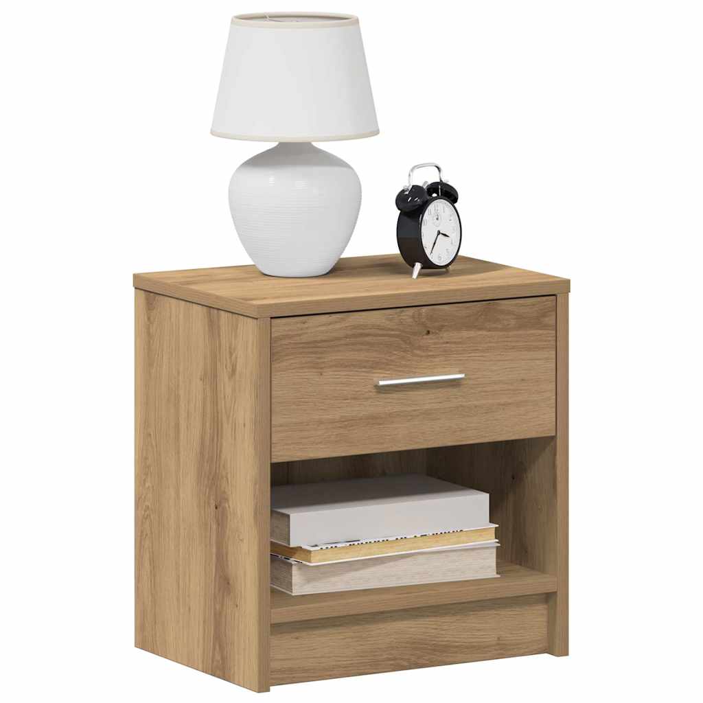Sängbord 2 St Med Låda 39X28X41 Cm