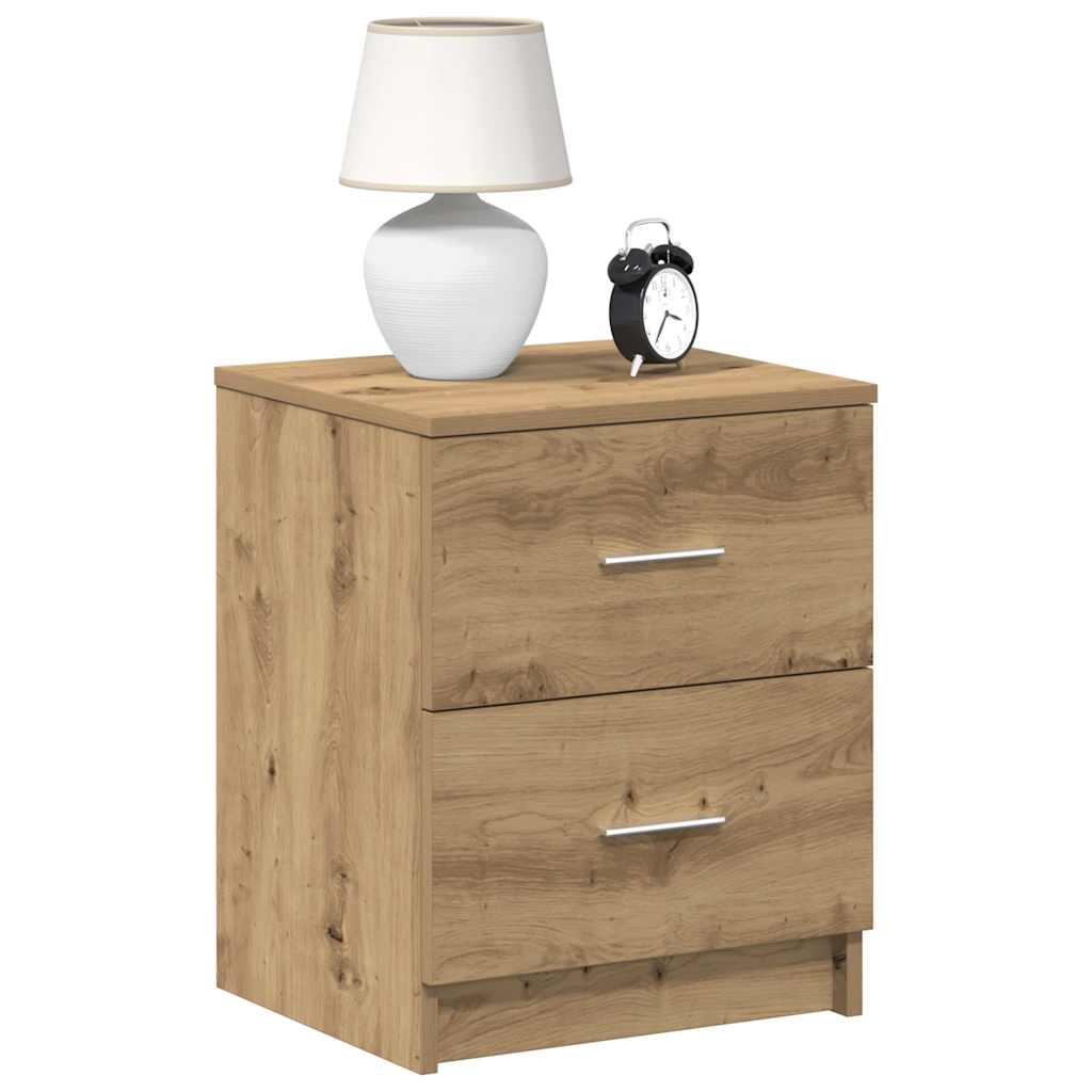 Sängbord 2 St Med 2 Lådor Sonoma-Ek 40X36X50 Cm