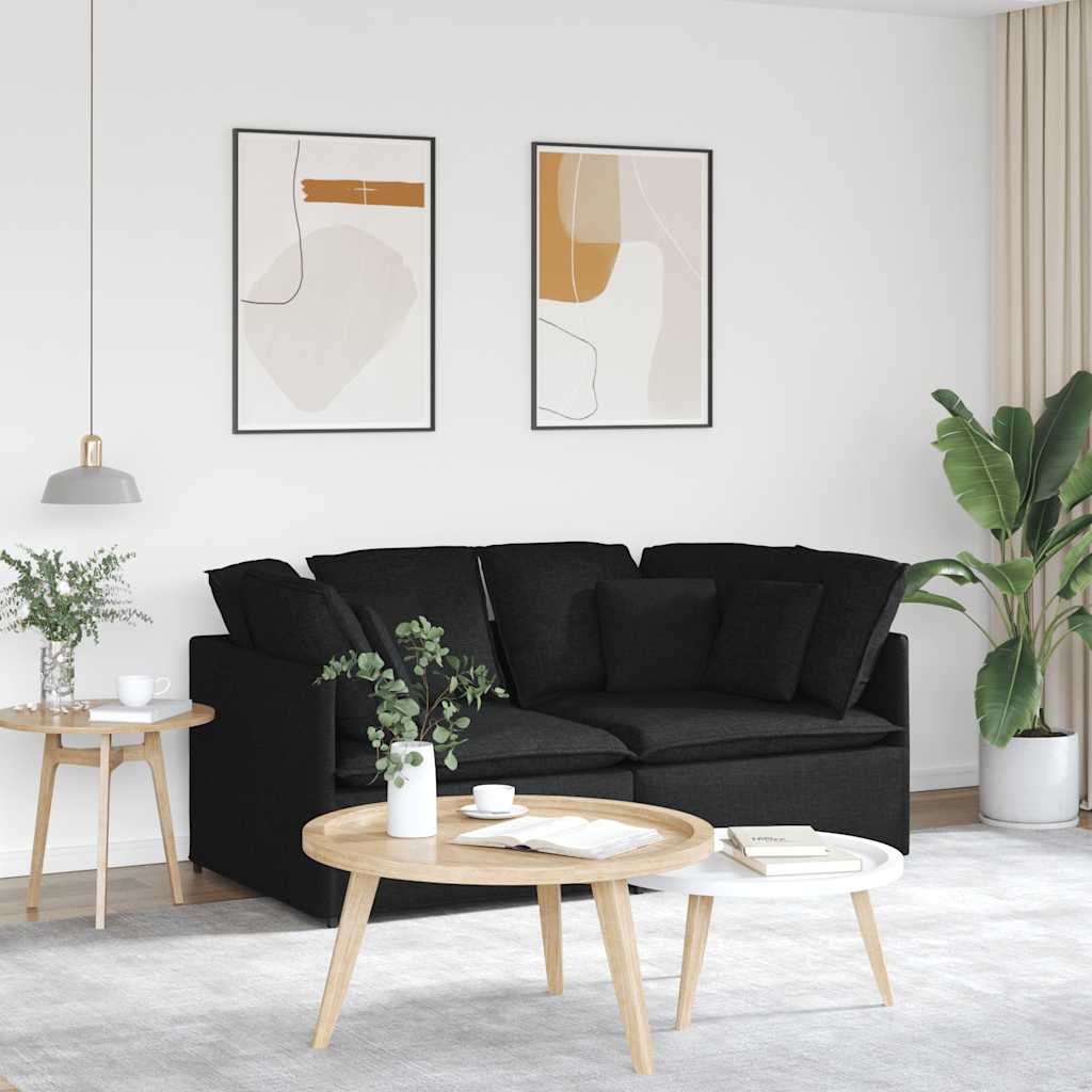 Modulsoffa Med Dynor I Tyg Molngrå