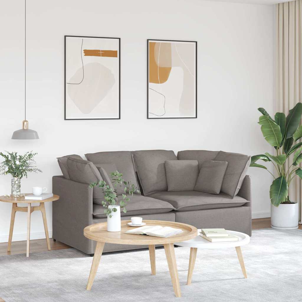 Modulsoffa Med Dynor I Tyg Molngrå