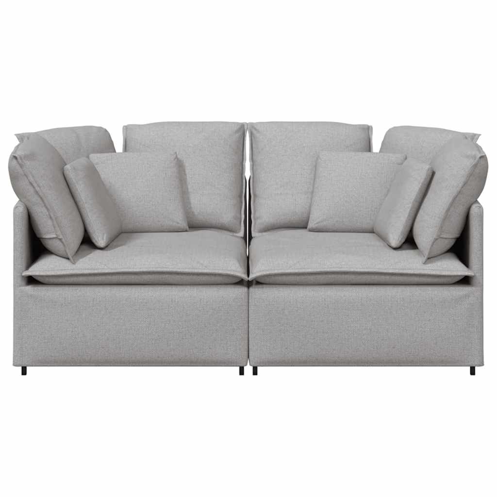Modulsoffa Med Dynor I Tyg Molngrå