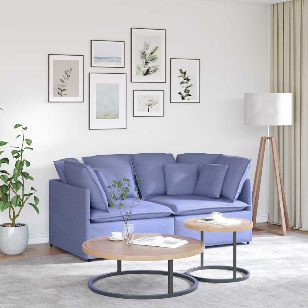 Modulsoffa Med Dynor I Tyg Molngrå