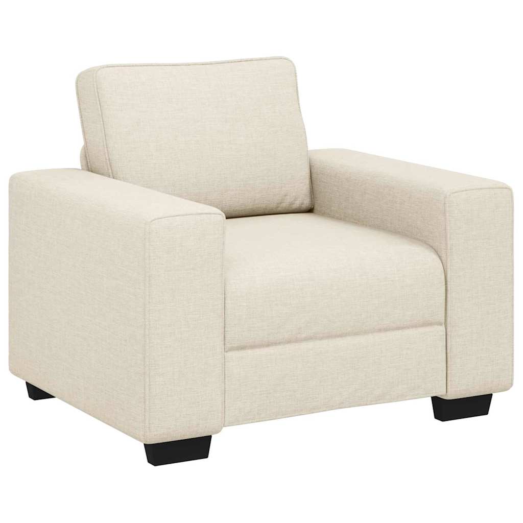 Soffa 3 Pcs Beige 221 X 80 X 82 Cm Linnenblandad Tyg