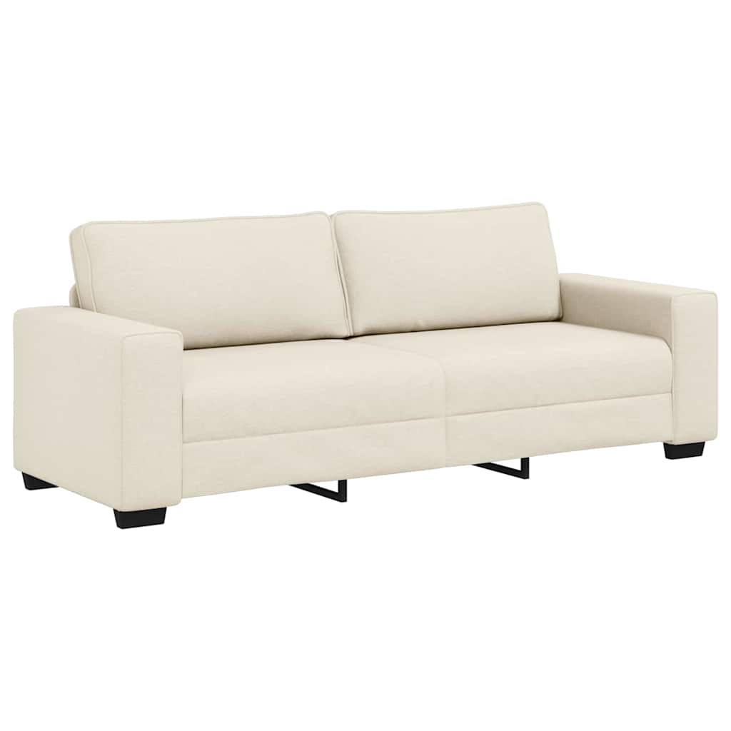 Soffa 3 Pcs Beige 221 X 80 X 82 Cm Linnenblandad Tyg