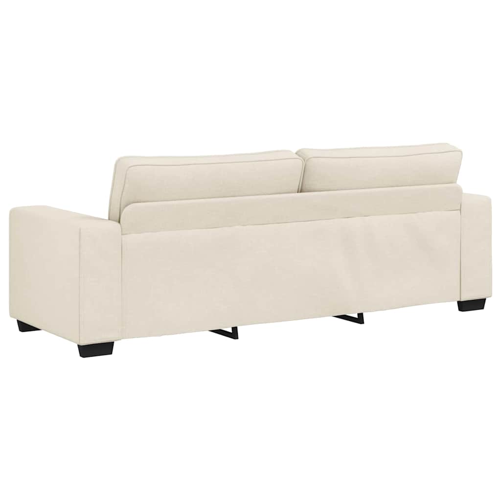 Soffa 3 Pcs Beige 221 X 80 X 82 Cm Linnenblandad Tyg