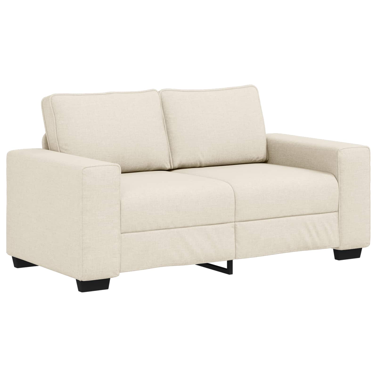 2-Sits Soffa Beige 160 Cm Linnenblandad Tyg