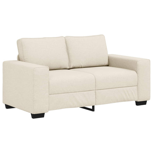 2-Sits Soffa Beige 160 Cm Linnenblandad Tyg