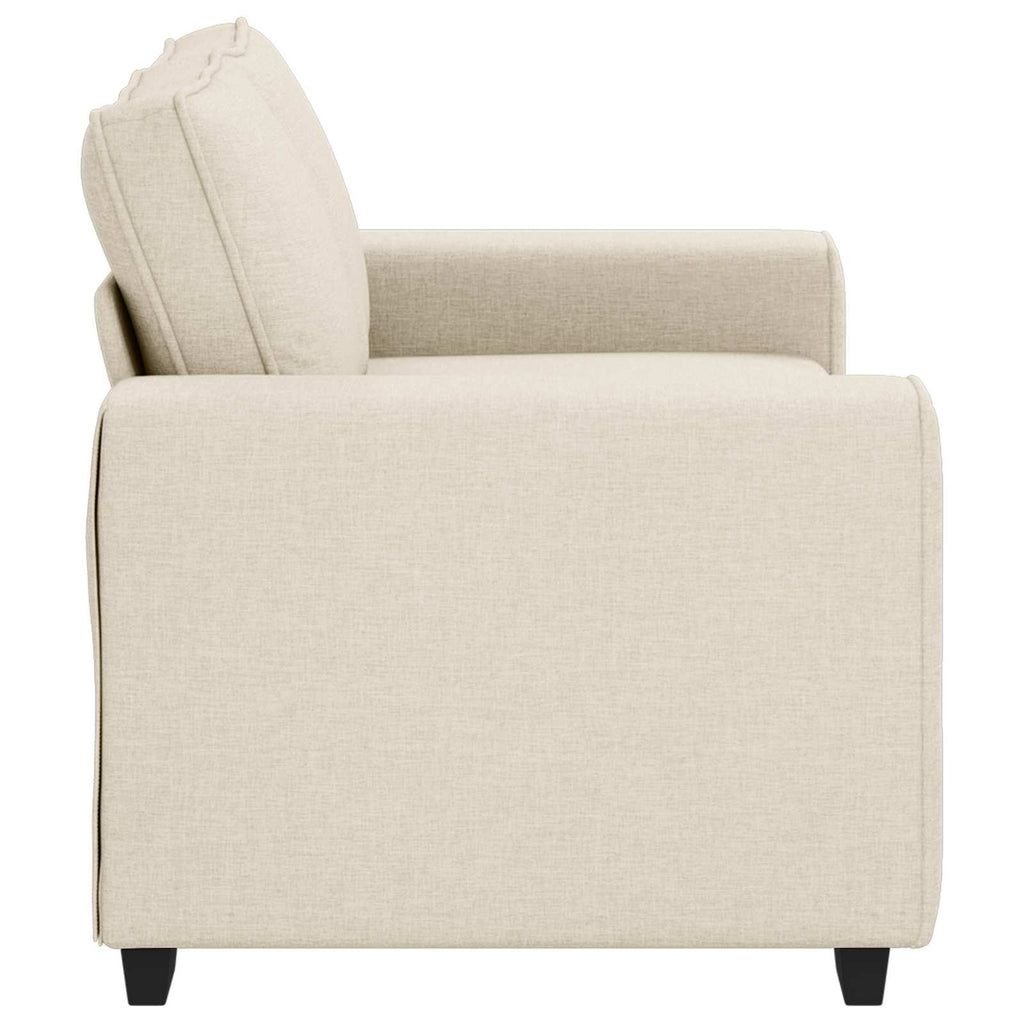 2-Sits Soffa Beige 160 Cm Linnenblandad Tyg